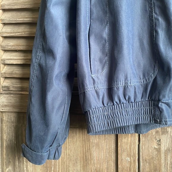 Men’s Suede Button Down Zip Bomber Jacket Elastic Bottom - Picture 3 of 4